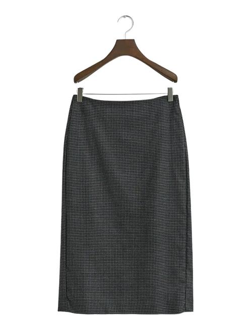 Midi Checked Wool Pencil Skirt GANT Grey
