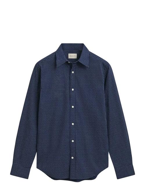 Reg Micro Print Shirt GANT Navy