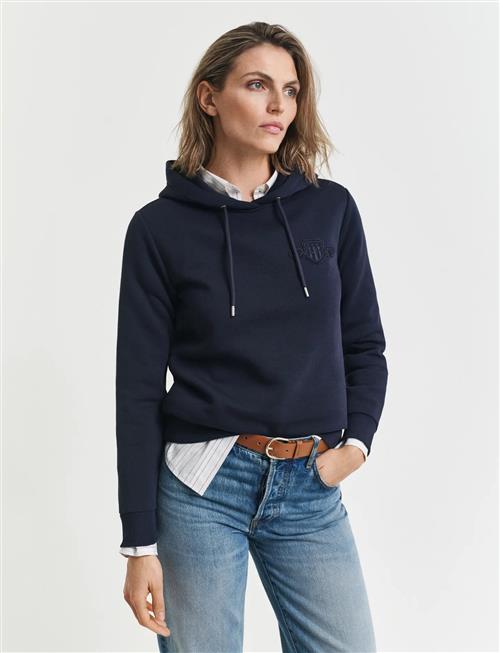 Reg Tonal Shield Hoodie GANT Navy