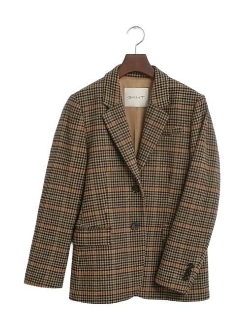 Reg Wool Houndstooth Blazer GANT Brown