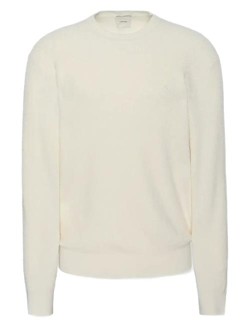 Ls Texture Cttn Crewnk Sweater 1 Calvin Klein Cream