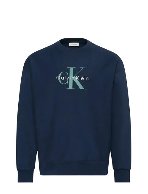 Ls Premium Terry Monologo Cn Swt Calvin Klein Jeans Navy