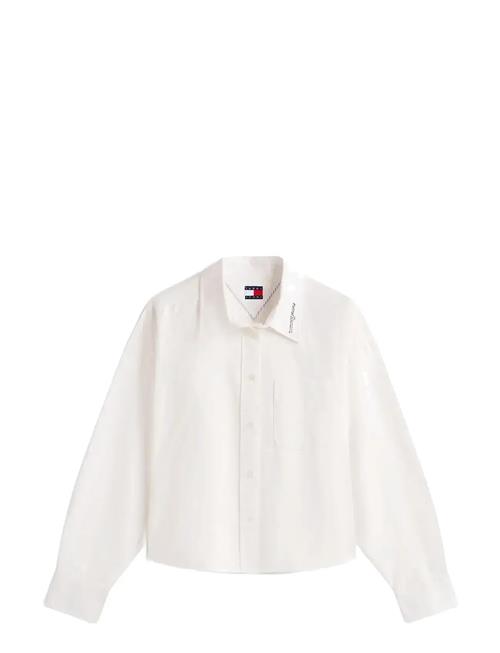 Tjw Ovs Crop Oxford Shirt Tommy Jeans White