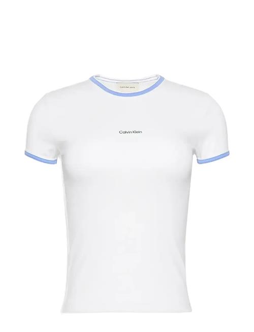 Ss Color Block Cotton Rib Baby T Calvin Klein Jeans White