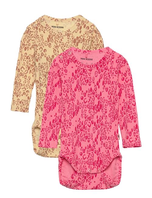 Mini Leopard Aop 2-Pack Ls Body Mini Rodini Patterned