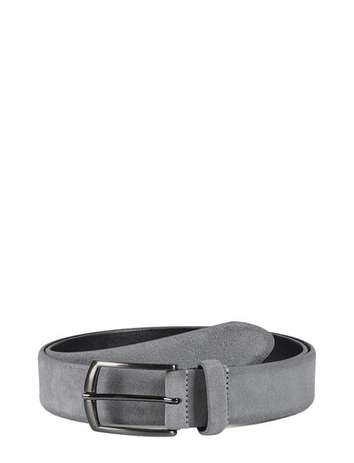 Suede Leather Belt Zack Howard London Grey