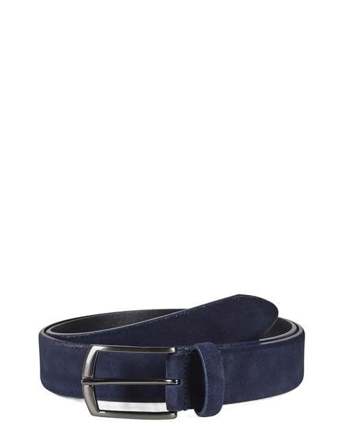 Suede Leather Belt Zack Howard London Navy