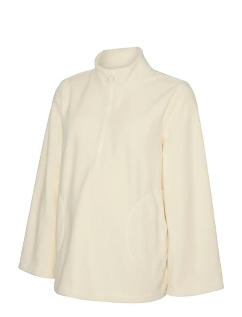 Mlmille L/S Zip Fleece Jacket Mamalicious Cream