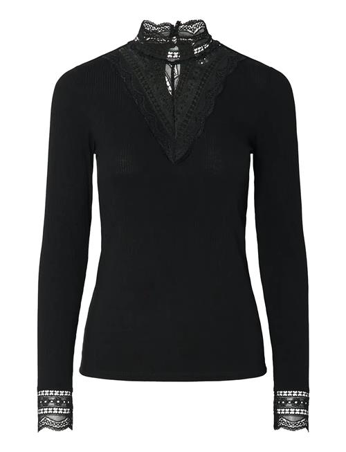 Yasellina Ls High Neck Top S. Noos YAS Black