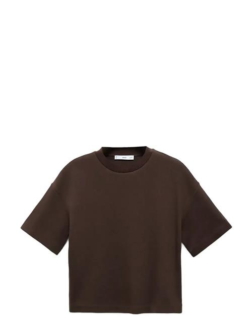 Cotton Short-Sleeved T-Shirt Mango Brown