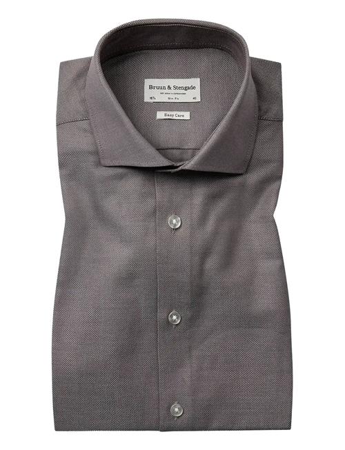 Bs Strider Slim Fit Shirt Bruun & Stengade Brown