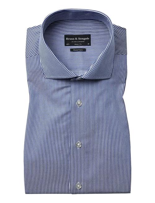 Bs Yordan Modern Fit Shirt Bruun & Stengade Blue
