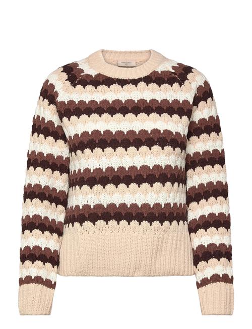 Pullover From Freequent In A Super Soft Material With A Modern, Striped Pattern. FREE/QUENT Brown