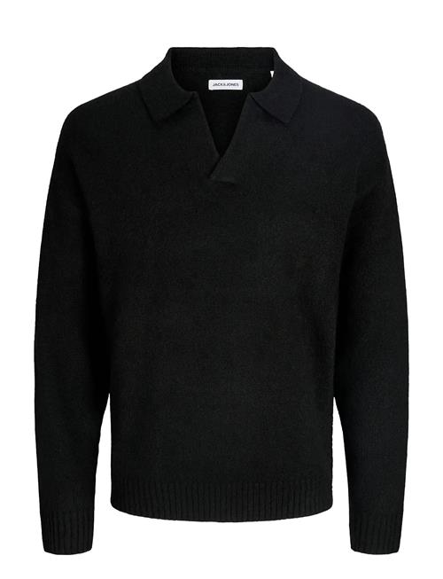 Jack & Jones Jjsoho Ollie Knit Split Neck Ln Jack & J S Black