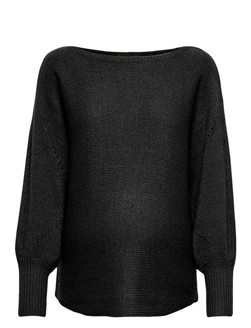 Olmnicoya L/S Boatneck Pullover Knt Only Maternity Black