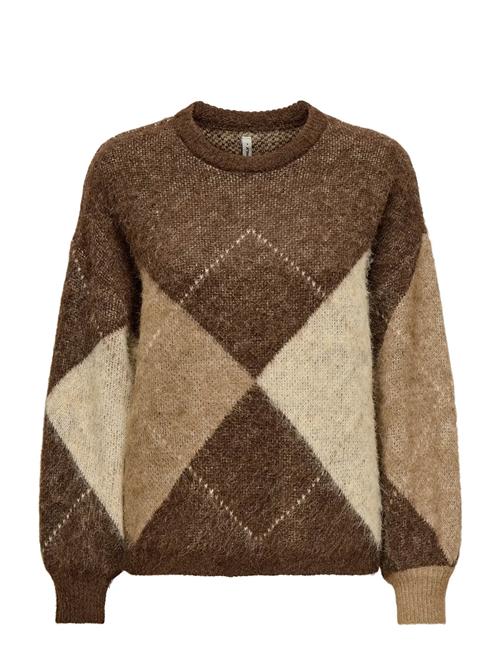 Onlnoeme Life Ls Jq O-Neck Knt ONLY Brown