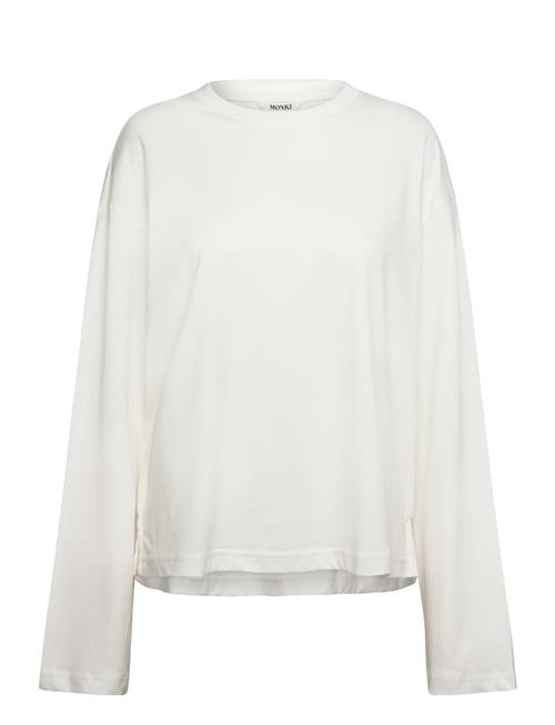 Long-Sleeved Cotton T-Shirt Monki White