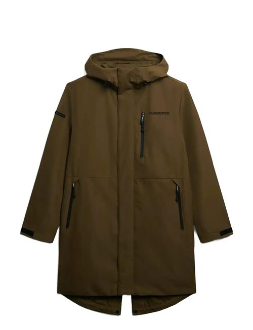 Hooded Tech Fishtail Parka Superdry Sport Brown
