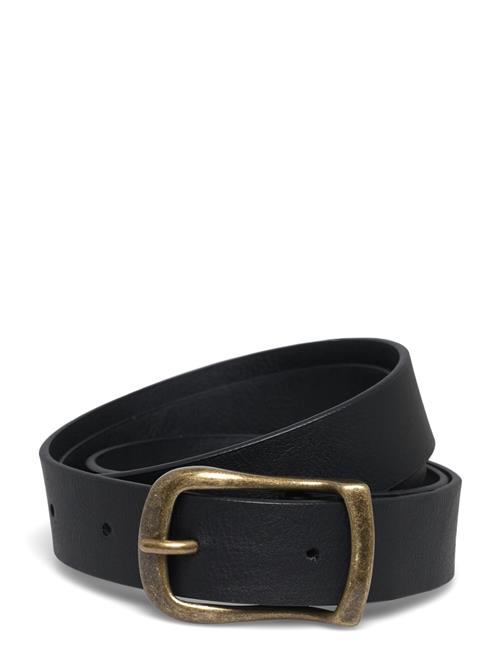 Slim Faux Leather Belt Weekday Black