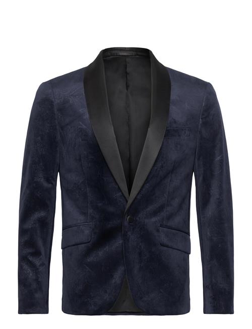 Embossed Velvet Smorking Blazer Lindbergh Navy