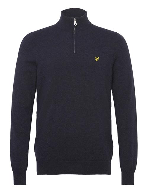 Lambswool Blend Quarter Zip Jumper Lyle & Scott Navy