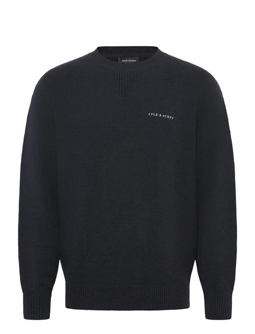 Script Knitted Crew Neck Lyle & Scott Navy