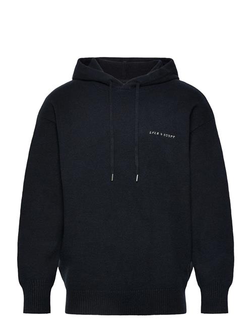 Script Knitted Hoodie Lyle & Scott Black