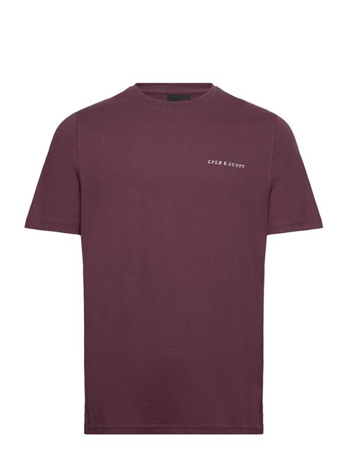 Script T-Shirt Lyle & Scott Burgundy