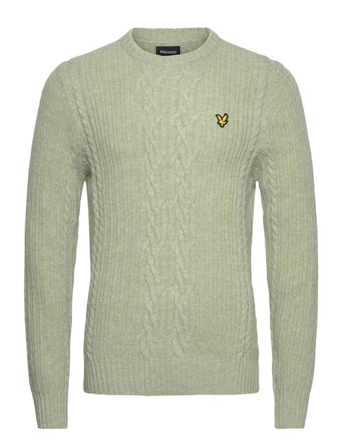 Ribbed Cable Knit Jumper Lyle & Scott Green