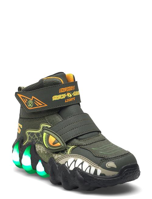 Boys Skech-O-Saurus Lights 2.0 Skechers Khaki