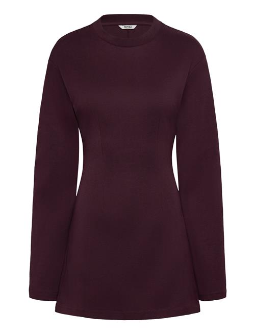Shaped Longsleeve Dress Monki Burgundy