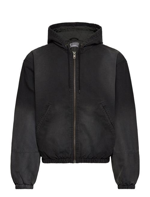Hooded Bomber Jacket Weekday Black