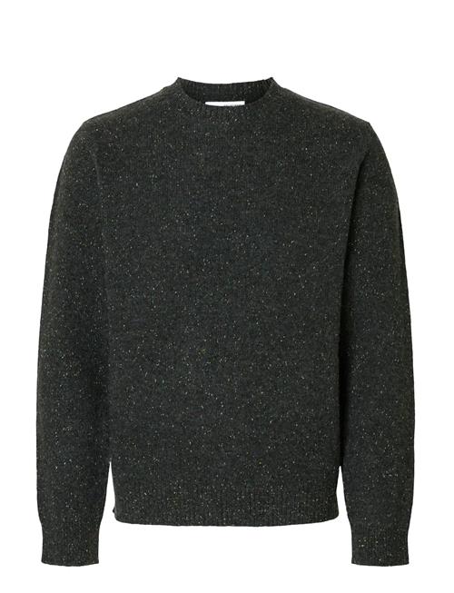 Slhneil Ls Knit Neps Crew Neck Selected Grey