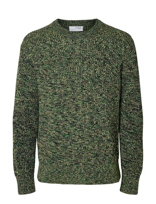Slhtilum Ls Knit Relaxed Crew Neck Selected Khaki
