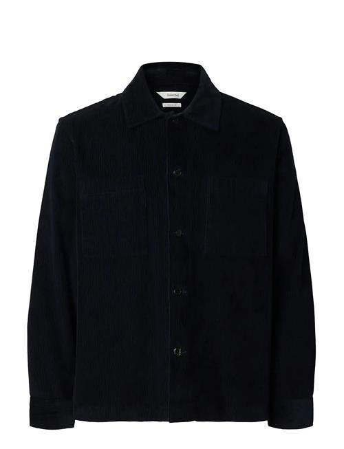 Slhregtate Cord Overshirt Selected Black