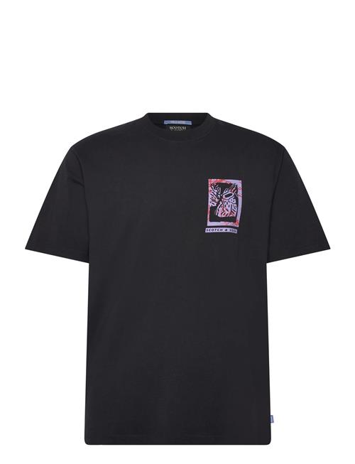 Relaxed Fit Front + Back Aw T-Shirt Scotch & Soda Black