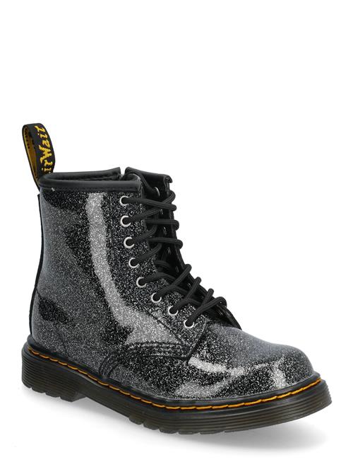 1460 T Black+Silver Nebula Glitter Dr. Martens Black