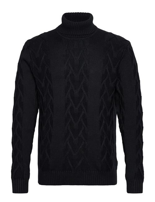 Cable Roll-Neck Knit Lindbergh Navy
