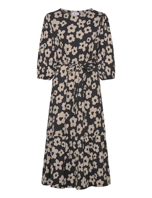 Structure Flounce Midi Dress Bubbleroom Black