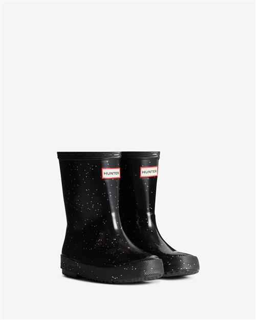 Hunter Kids First Giant Glitter Gummistøvler Black  Military Red 28 EU  Sort  28 EU  kvinde
