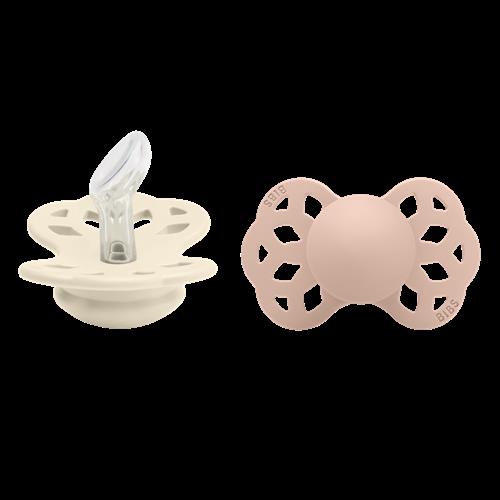 BIBS Infinity 2-pak Anatomisk Silikonesut Størrelse 1 Ivory Blush Ivory Blush 6+ months  Creme  6+ måneder  Unisex