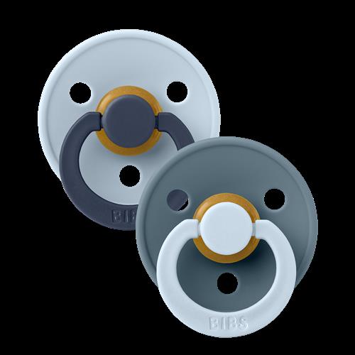 BIBS Studio Colour Fusion 2-pak Latex-sut Størrelse 3 Baby Blue Petrol Mix Baby Blue Petrol Mix 18+ Months  Blå  18+ måneder  unisex