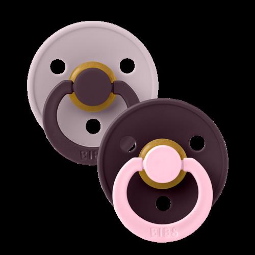 BIBS Studio Colour Fusion 2-pak Latex-sut Størrelse 1 Lilac Plum Mix Lilac Plum Mix 0+ Months  Lilla  0+ måneder  unisex