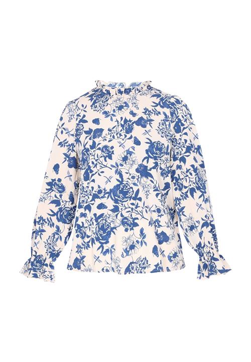 Usha Bluse  beige / blå