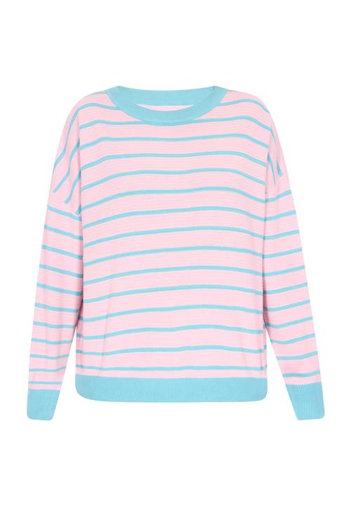 MYMO Pullover  turkis / lys pink