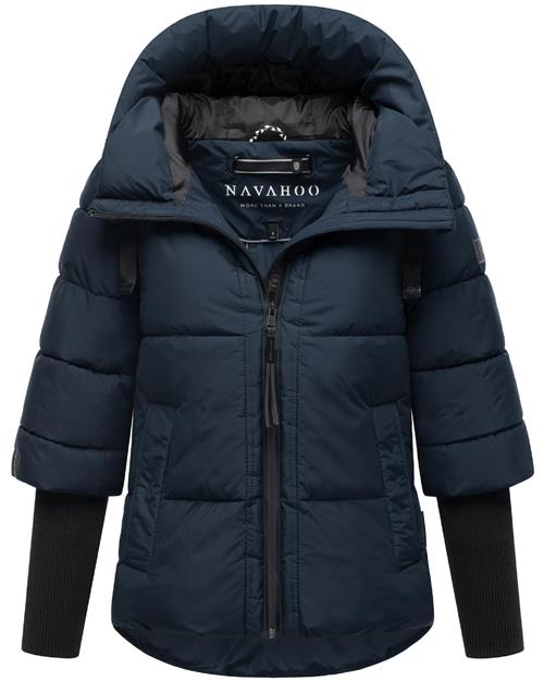 NAVAHOO Vinterjakke 'Lotusherz XIV'  navy / sort