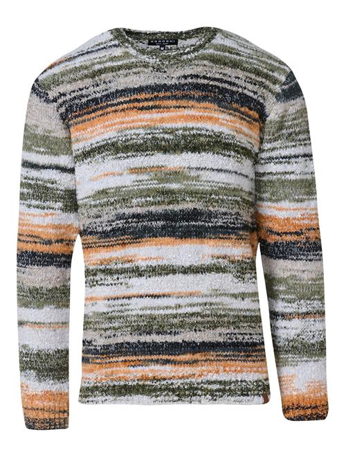 KOROSHI Pullover  khaki / orange / sort / hvid