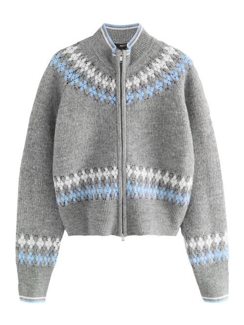 Next Cardigan  lyseblå / grå-meleret / hvid