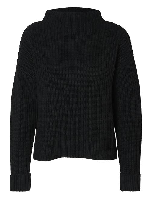Slfselma Ls Knit T-Neck Selected Black