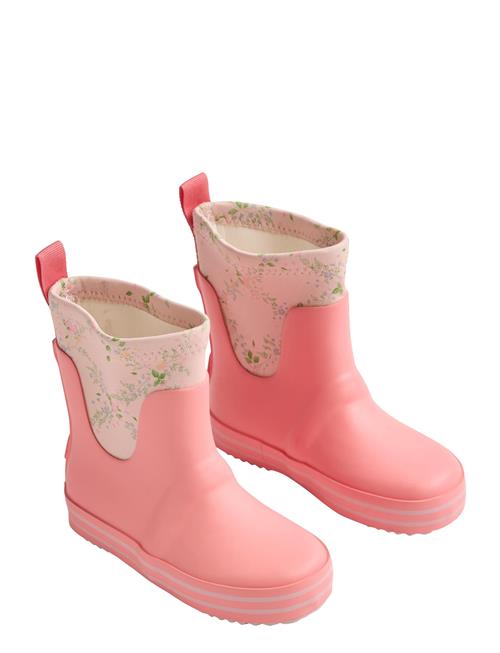 Rubber Boot Print Mist Wheat Pink